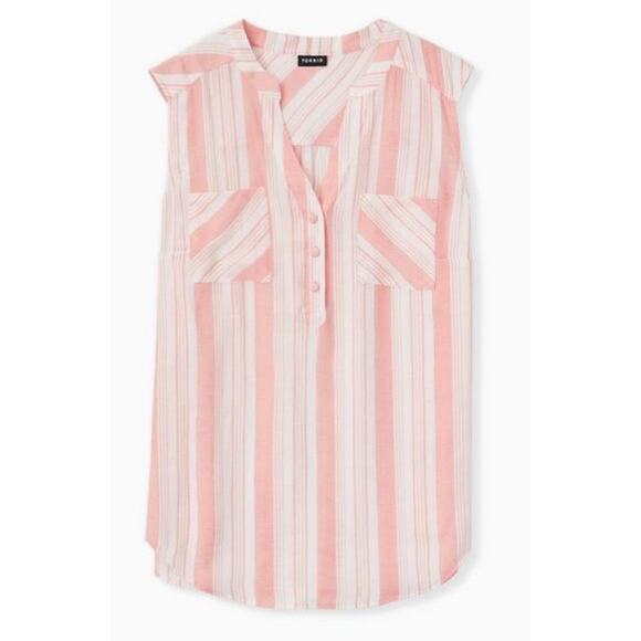 Torrid Harper Gauze Fabric Lightweight Breathable Summer Vacation Blouse 0 - Picture 6 of 8